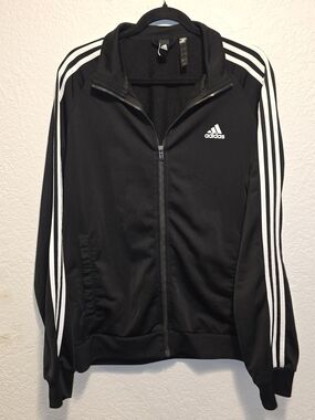 adidas Black 3-Stripe Track Jacket